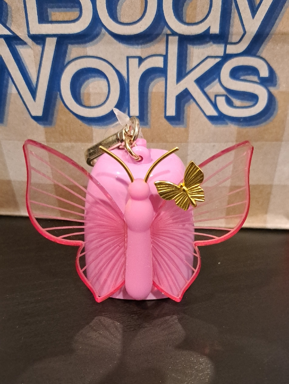 Bath & Body Works Pink Butterfly Pocketback Holder